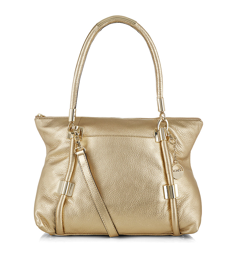 Dkny Crosby Tote Bag in Gold | Lyst