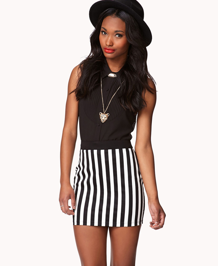 Vertical striped pencil skirt Clearance