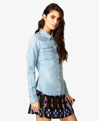 forever 21 denim shirt