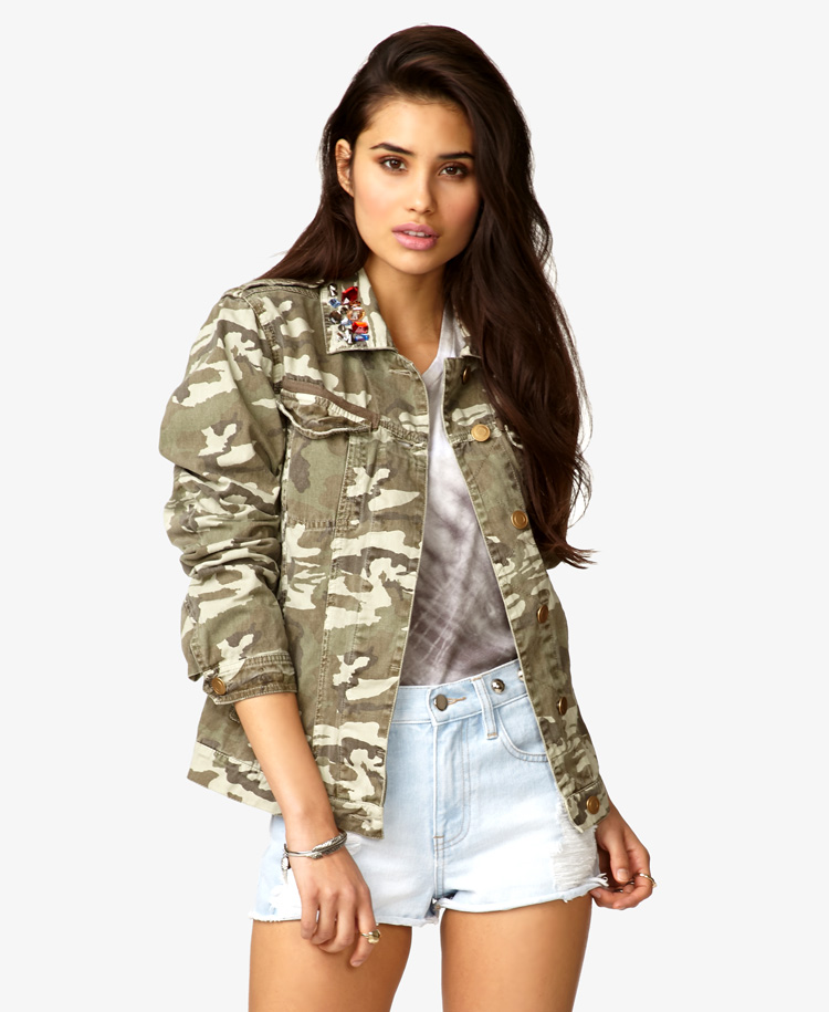 camo puffer jacket forever 21