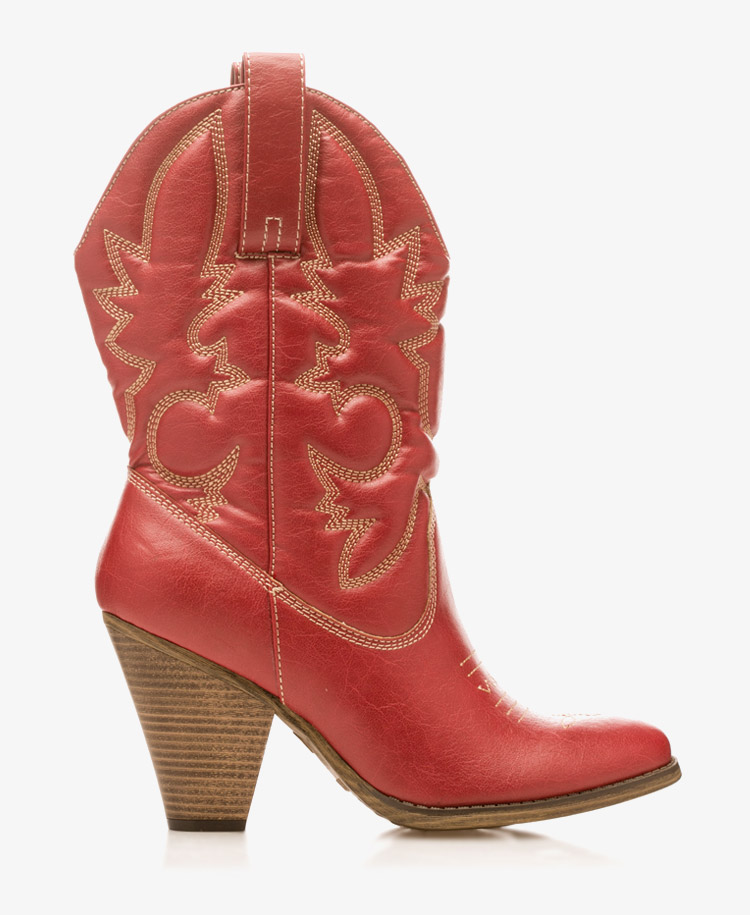 high heel western booties