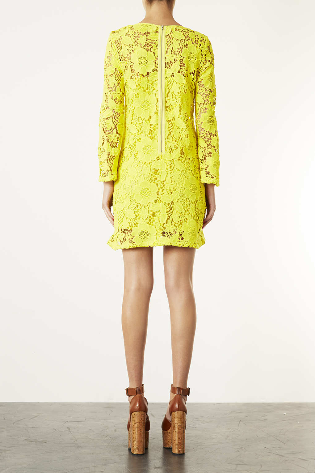 pale yellow lace dress