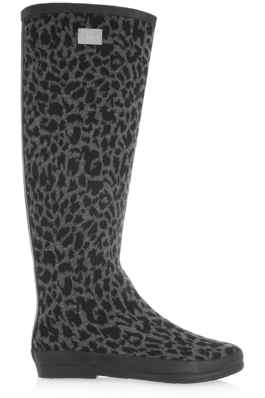 rain boots leopard print