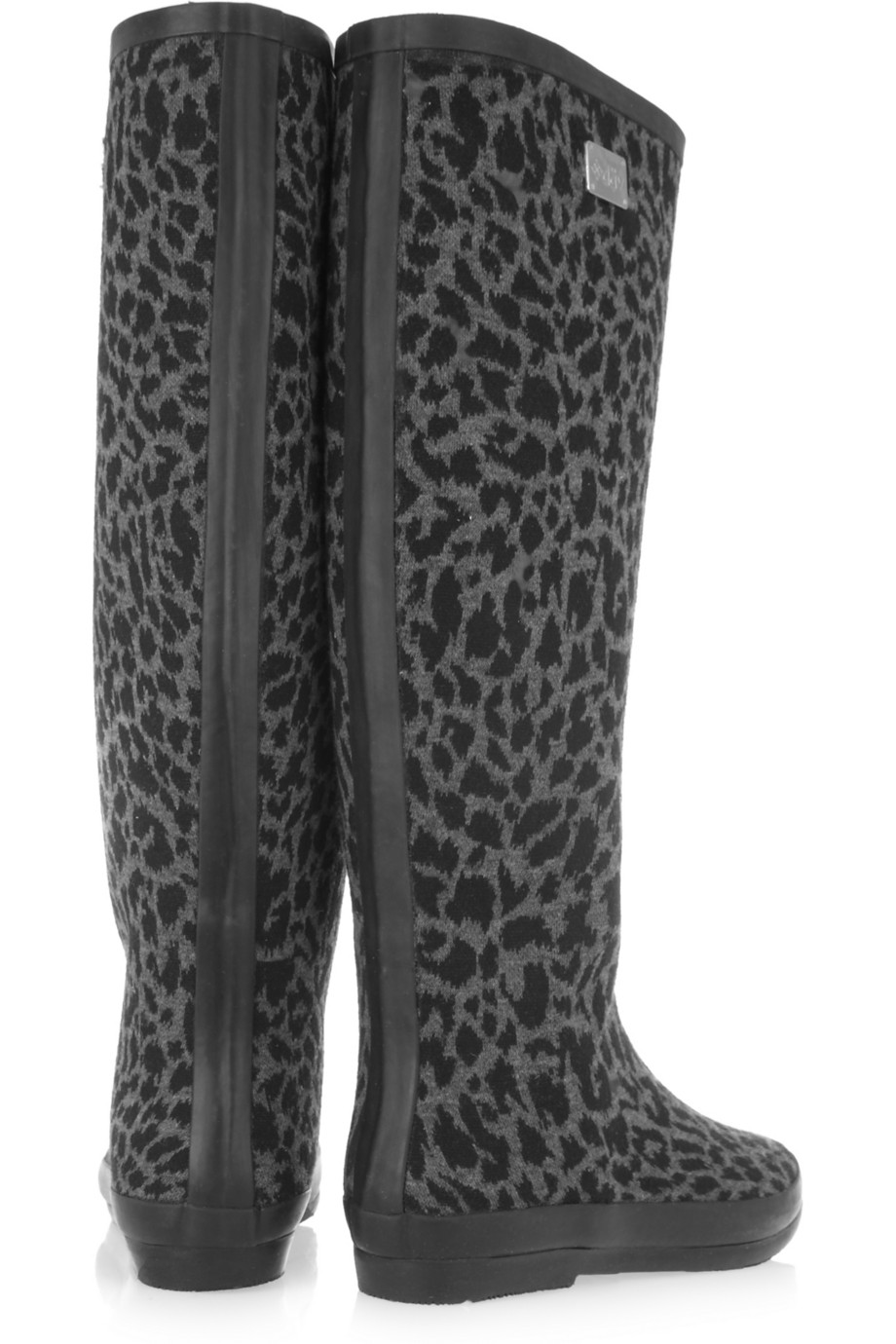 leopard print rain boots
