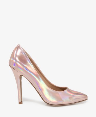 pink hologram heels