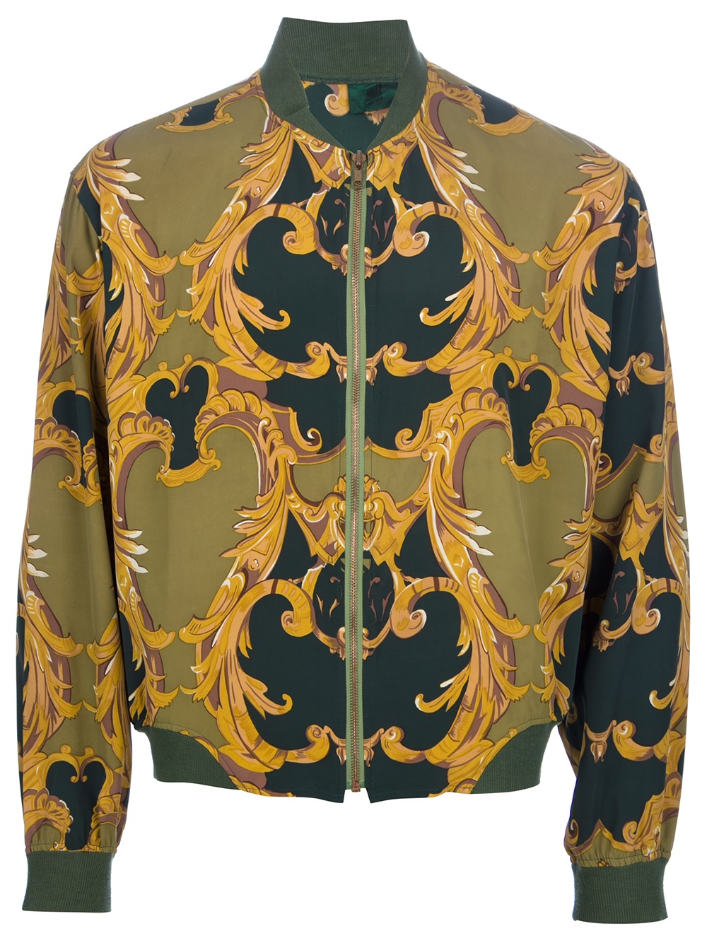 Lyst - Jean Paul Gaultier Baroque Print Bomber Jacket in Green for Men