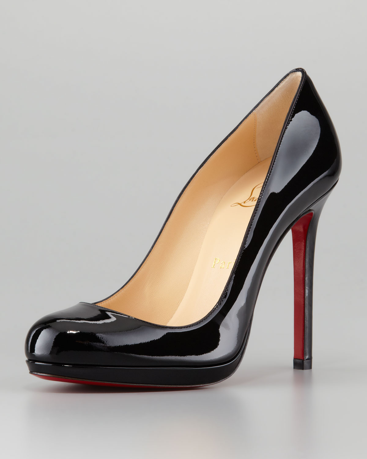 Artesur » christian louboutin round-toe platform pumps Black suede