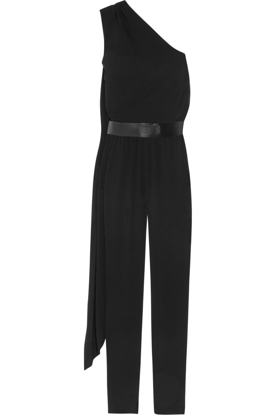 Lyst - Halston Stretch-crepe Jumpsuit in Black