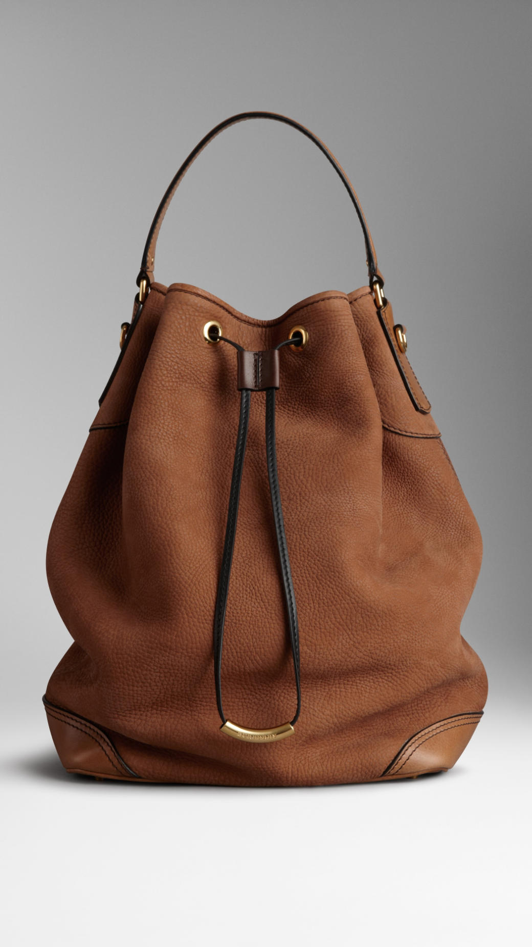 Burberry Large Nubuck Leather Hobo Bag in Bright Toffee (Brown) - Lyst