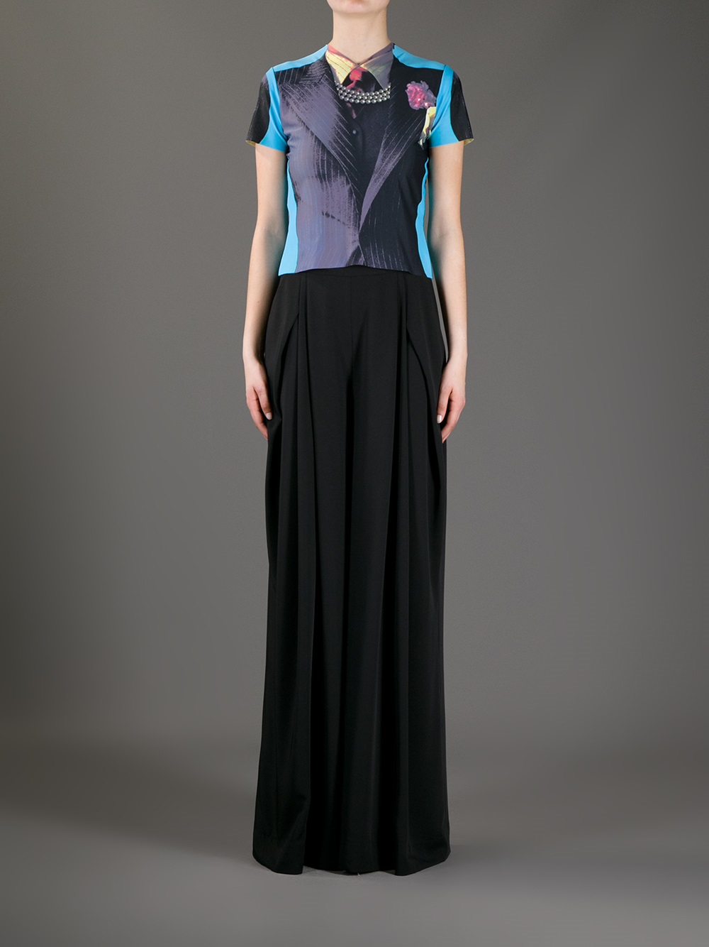 Lyst - Jean Paul Gaultier Blazer Printed Tshirt in Blue