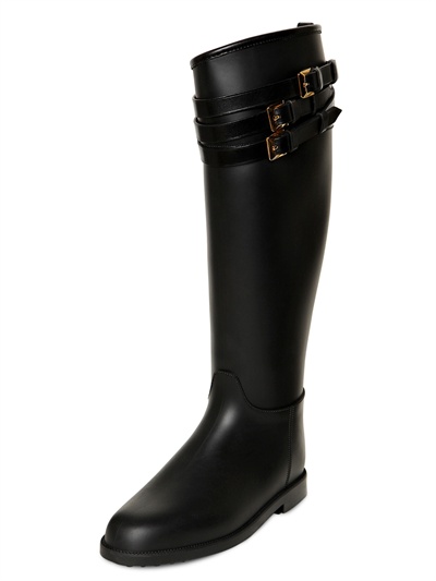 black burberry rain boots