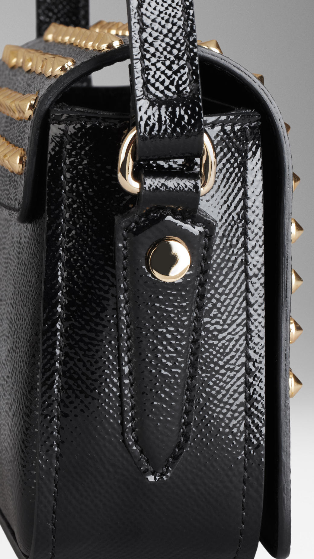 Patent leather handbag