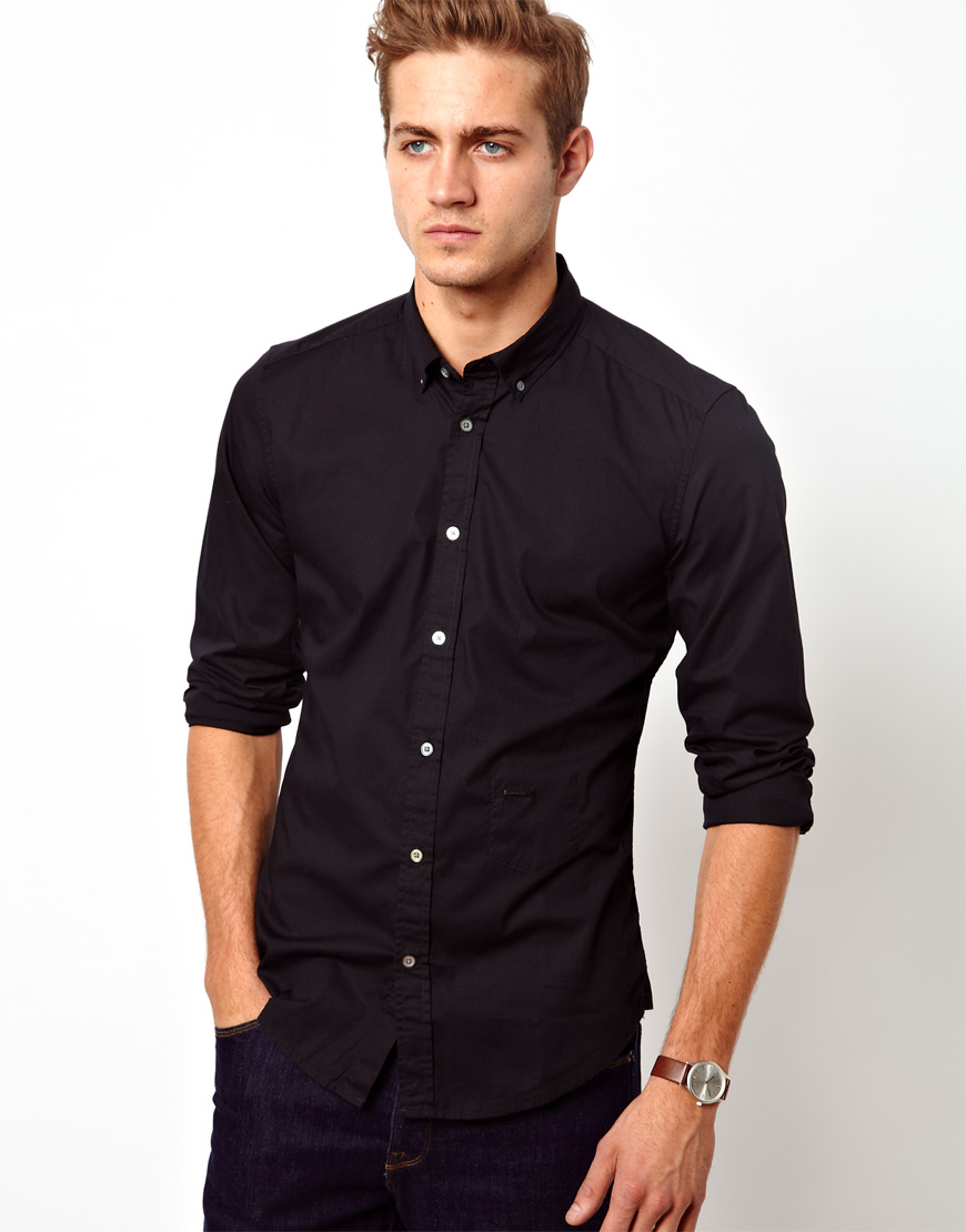 Download DIESEL Shirt Button Down Collar Spacificola in Black for ...