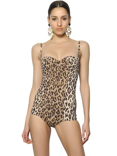 dolce gabbana leopard swimsuit