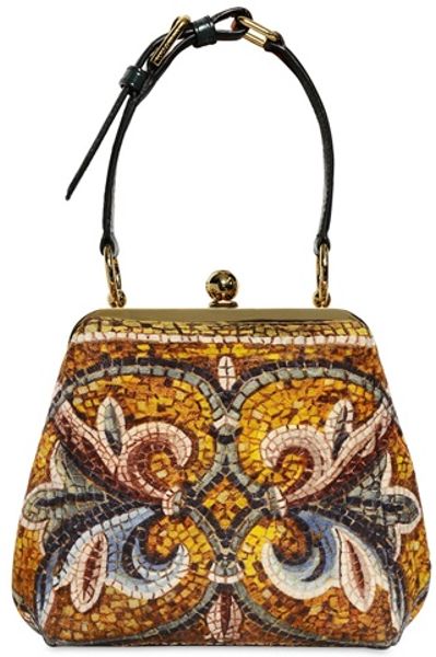 Dolce & Gabbana Byzantine Mosaic Print Medium Agata Bag in Multicolor ...