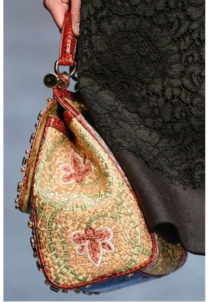 Dolce & Gabbana Embroidered Miss Sicily Top Handle Bag in Multicolor ...