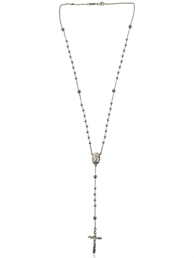 Dolce \u0026 Gabbana Silver Rosary Necklace 
