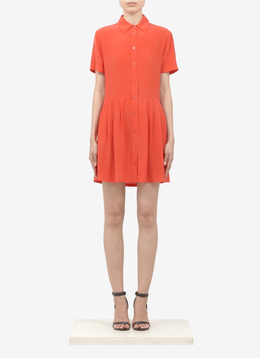 Equipment Naomi Silk Dress in Red Lyst