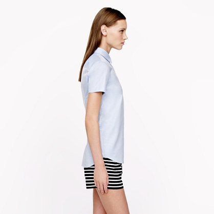 J.crew Collection Beaded Crest Shirt in Blue | Lyst