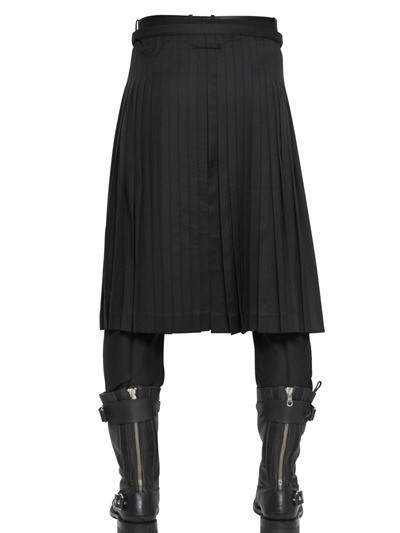 Jean Paul Gaultier Cool Wool Kilt in Black for Men - Lyst