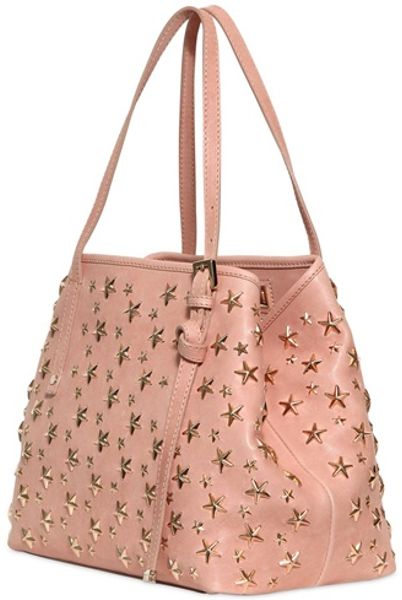 Jimmy Choo Small Sasha Leather Shoulder Bag in Pink (blush/rose gold ...