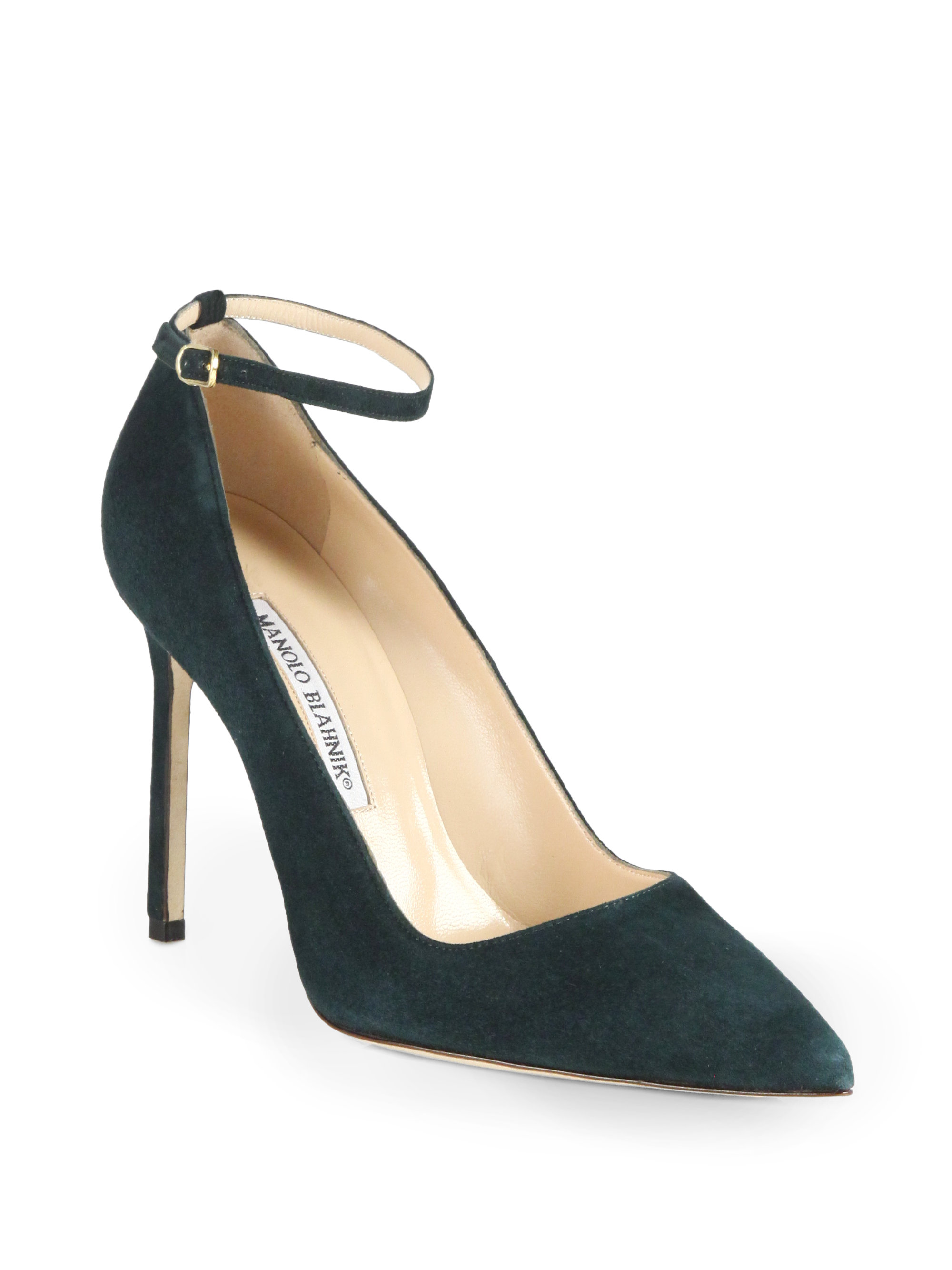 dark green suede heels
