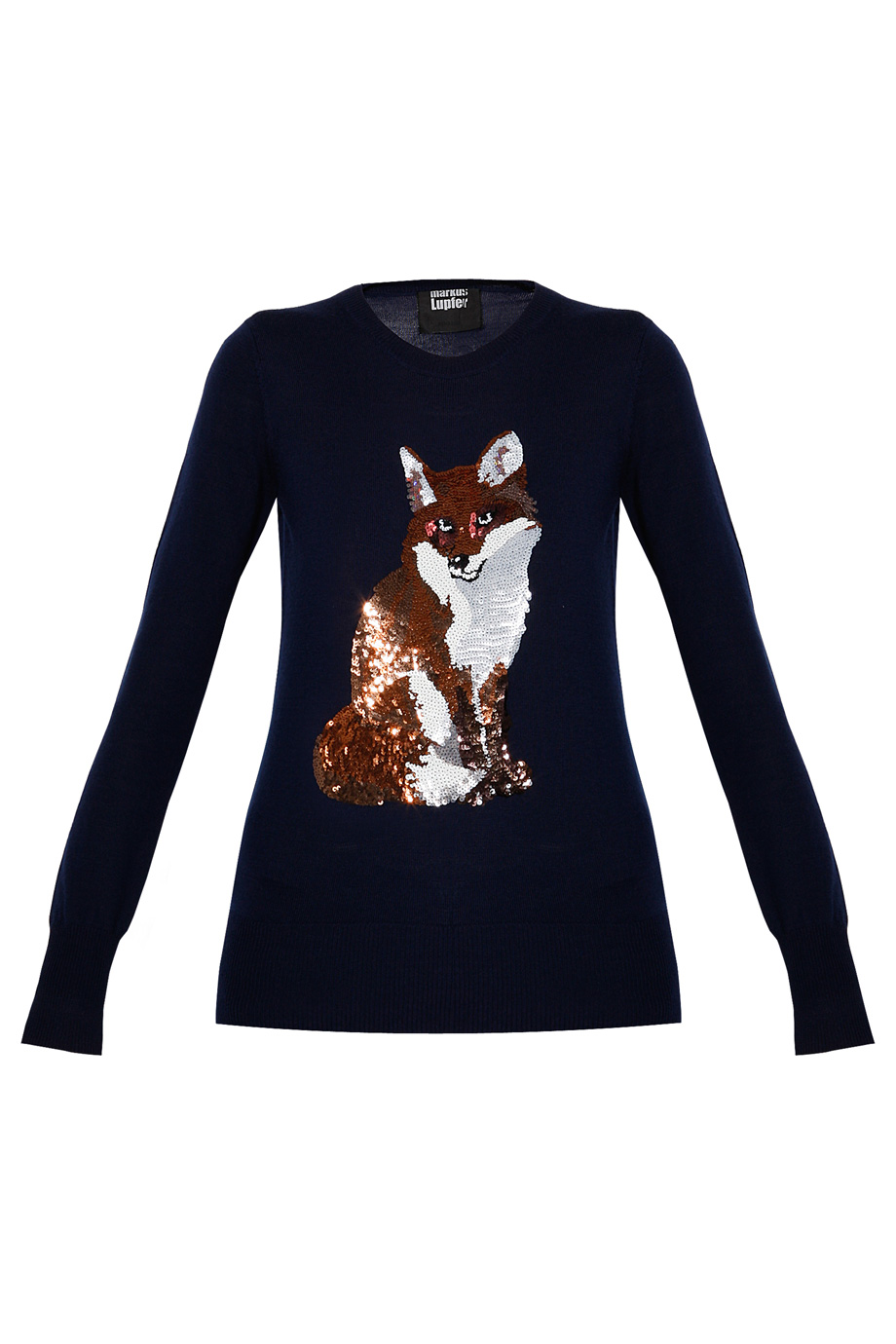 sequin fox jumper