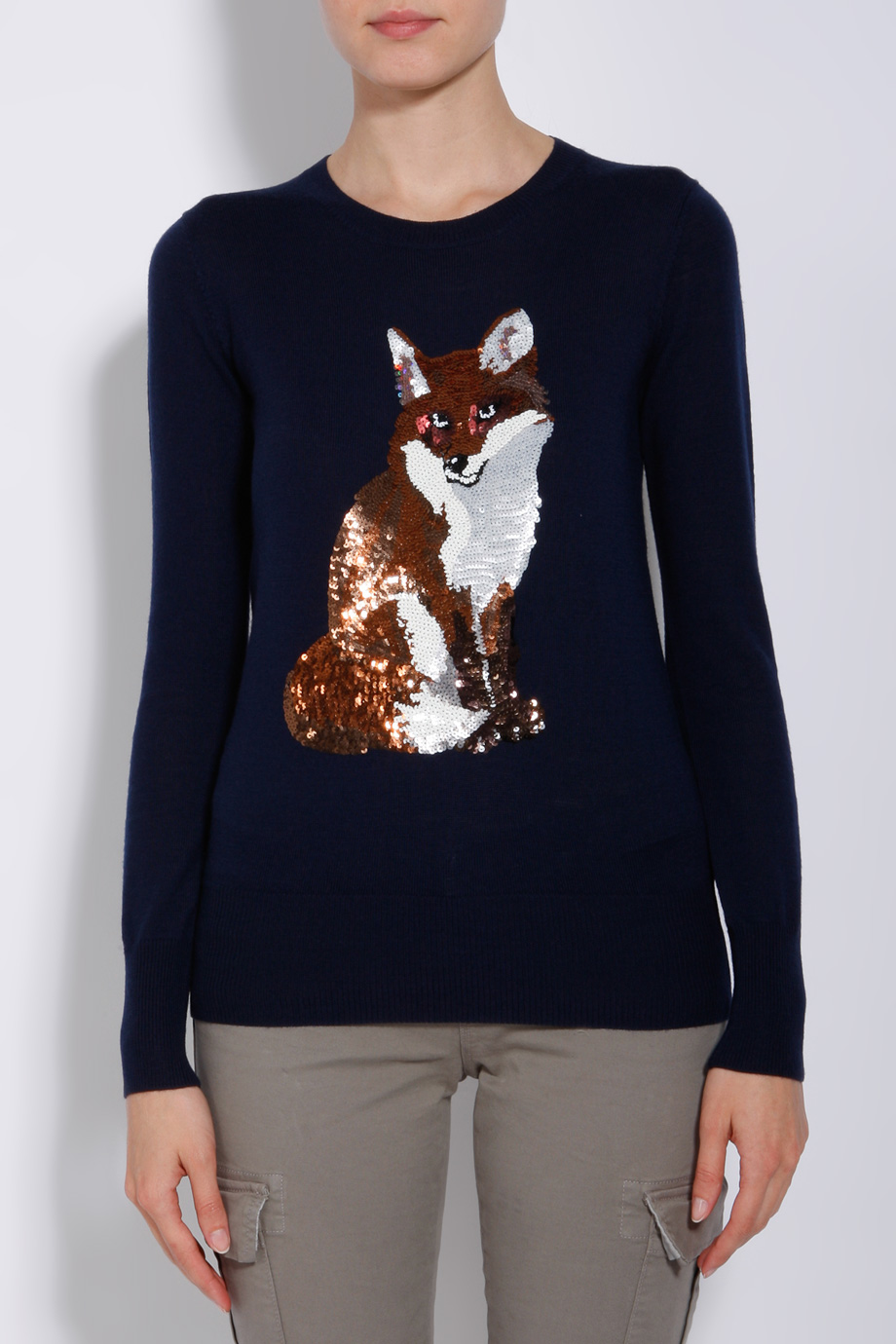 sequin fox jumper