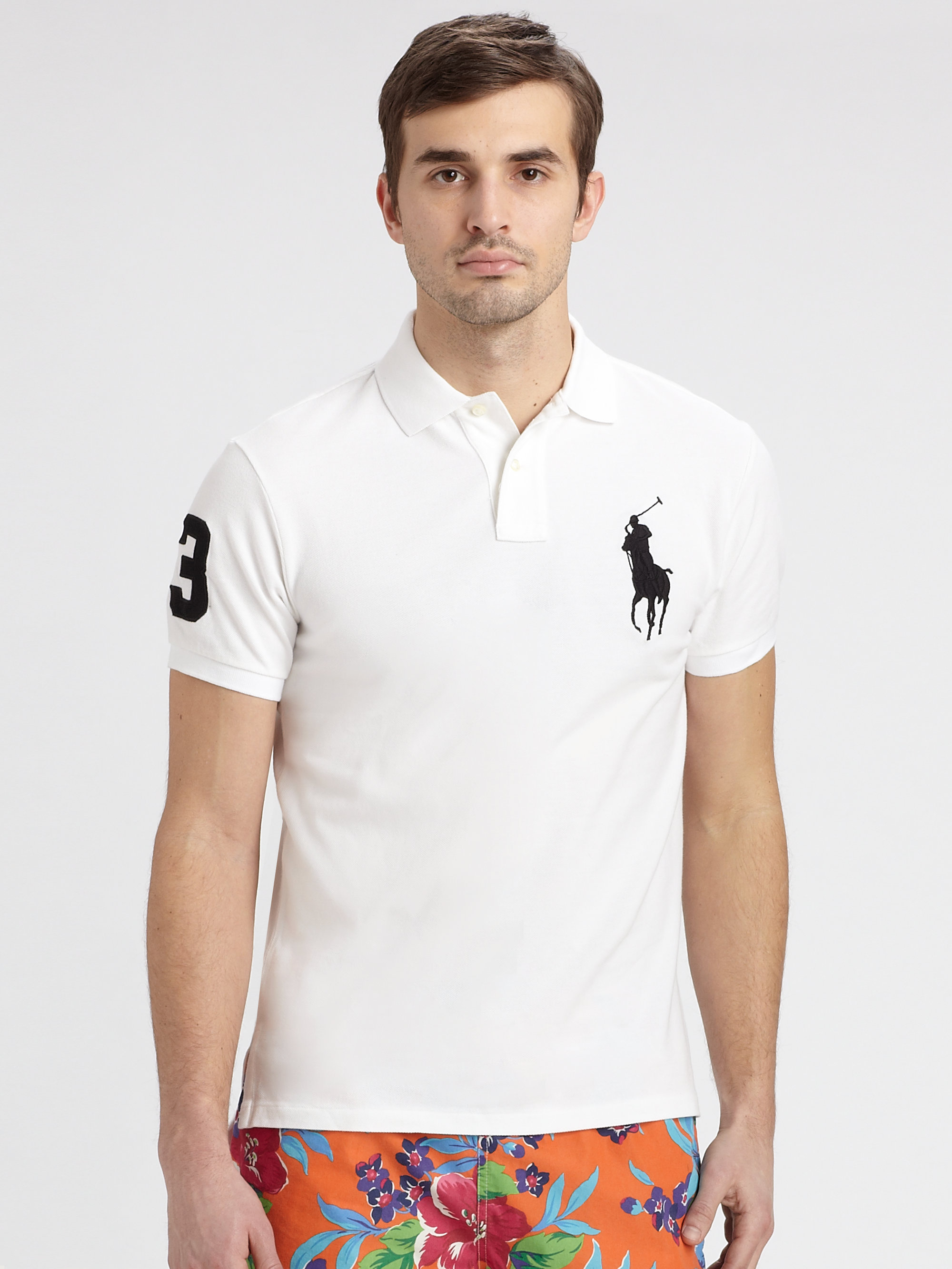 Polo Ralph Lauren Pique Big Pony Polo in White for Men | Lyst