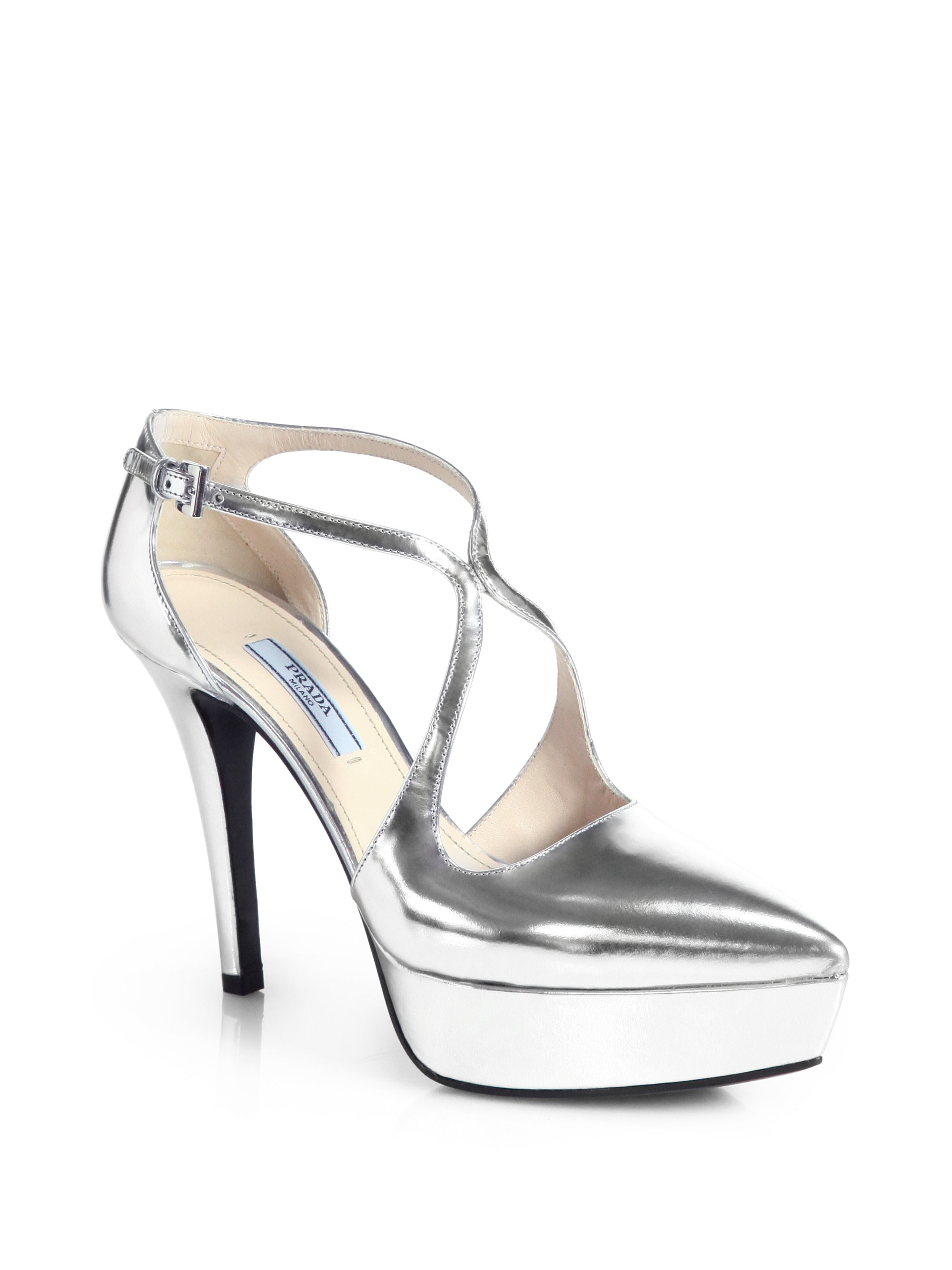 prada metallic shoes