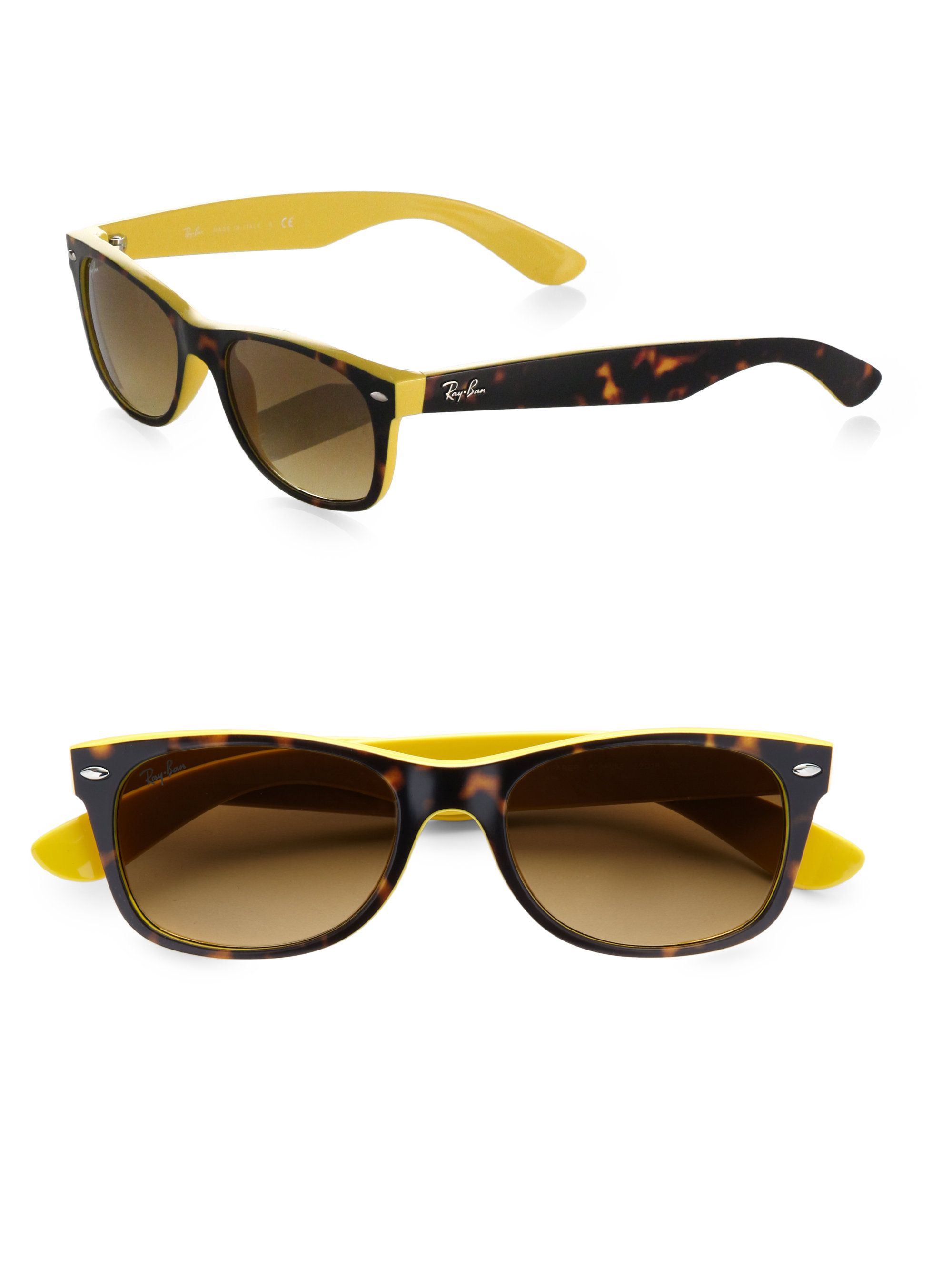Ray-Ban New Wayfarer Sunglasses in Yellow | Lyst