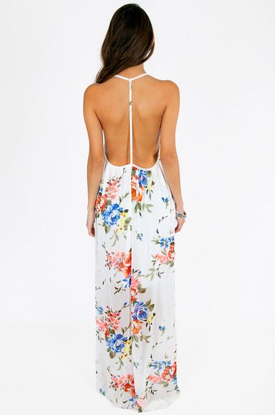 Tobi Step Into Spring Maxi Dress in White (white floral) | Lyst