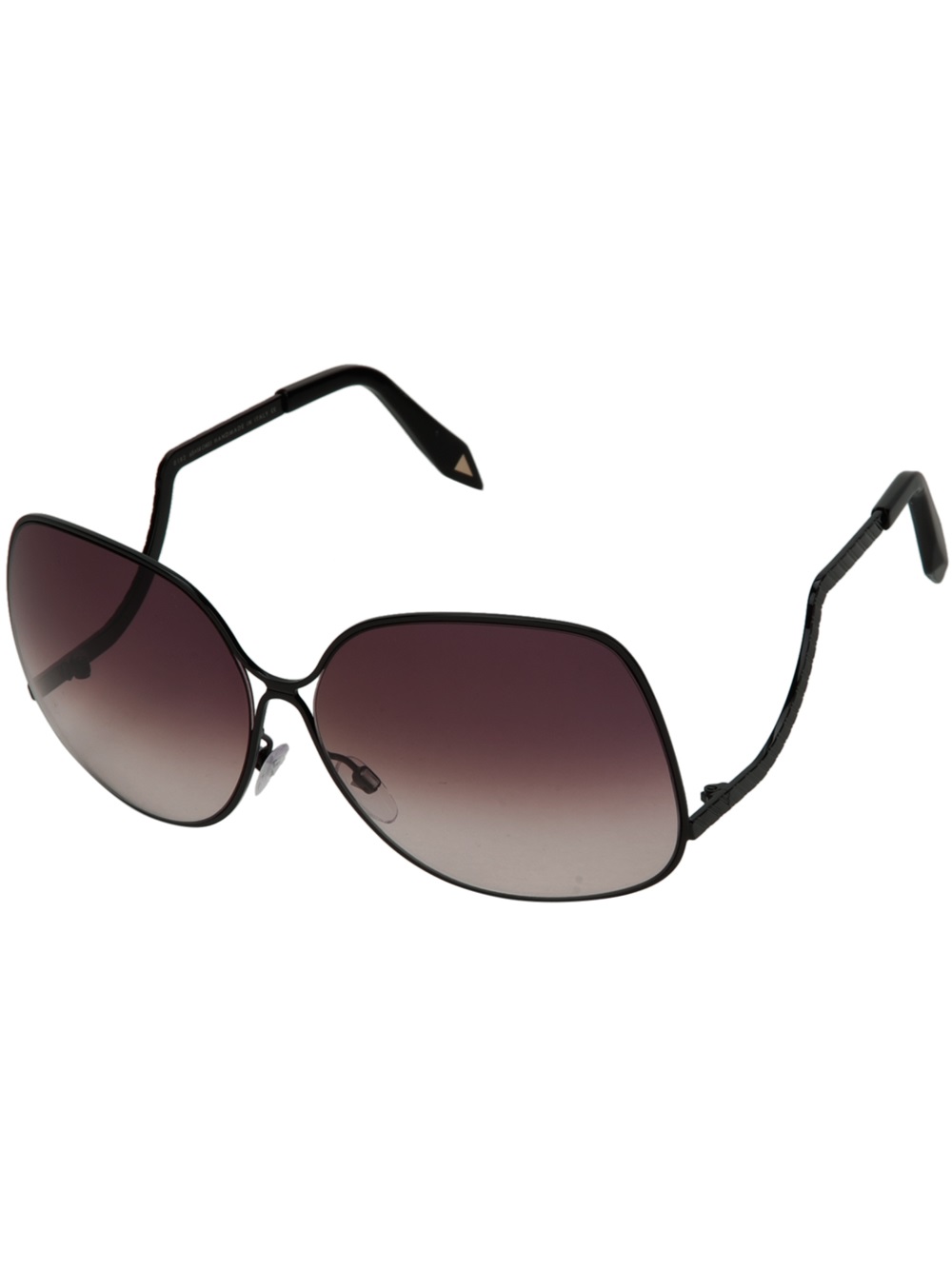 Lyst Victoria Beckham Structured Sunglasses in Black