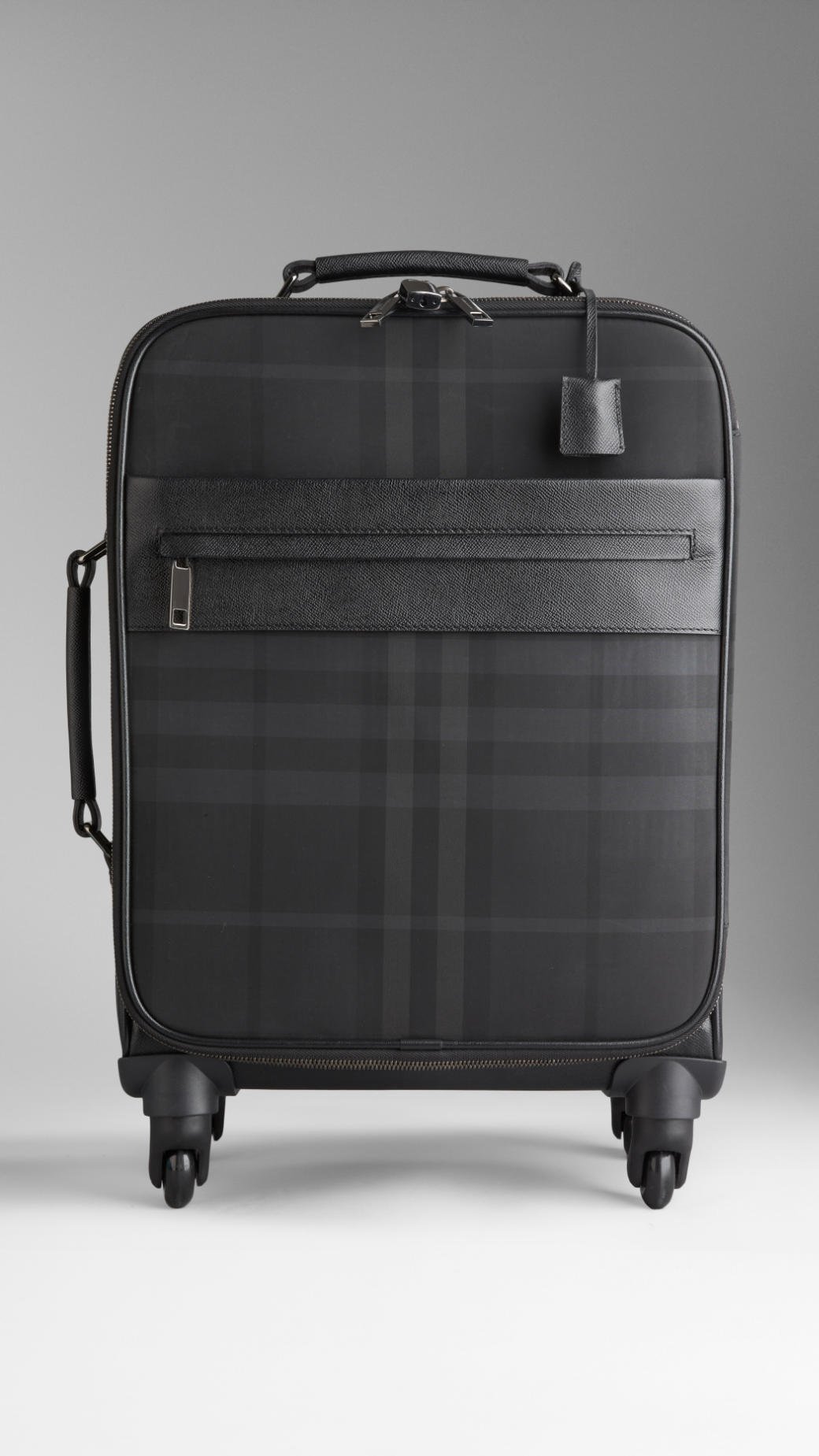 Burberry Beat Check Fourwheel Suitcase in Black for Men | Lyst