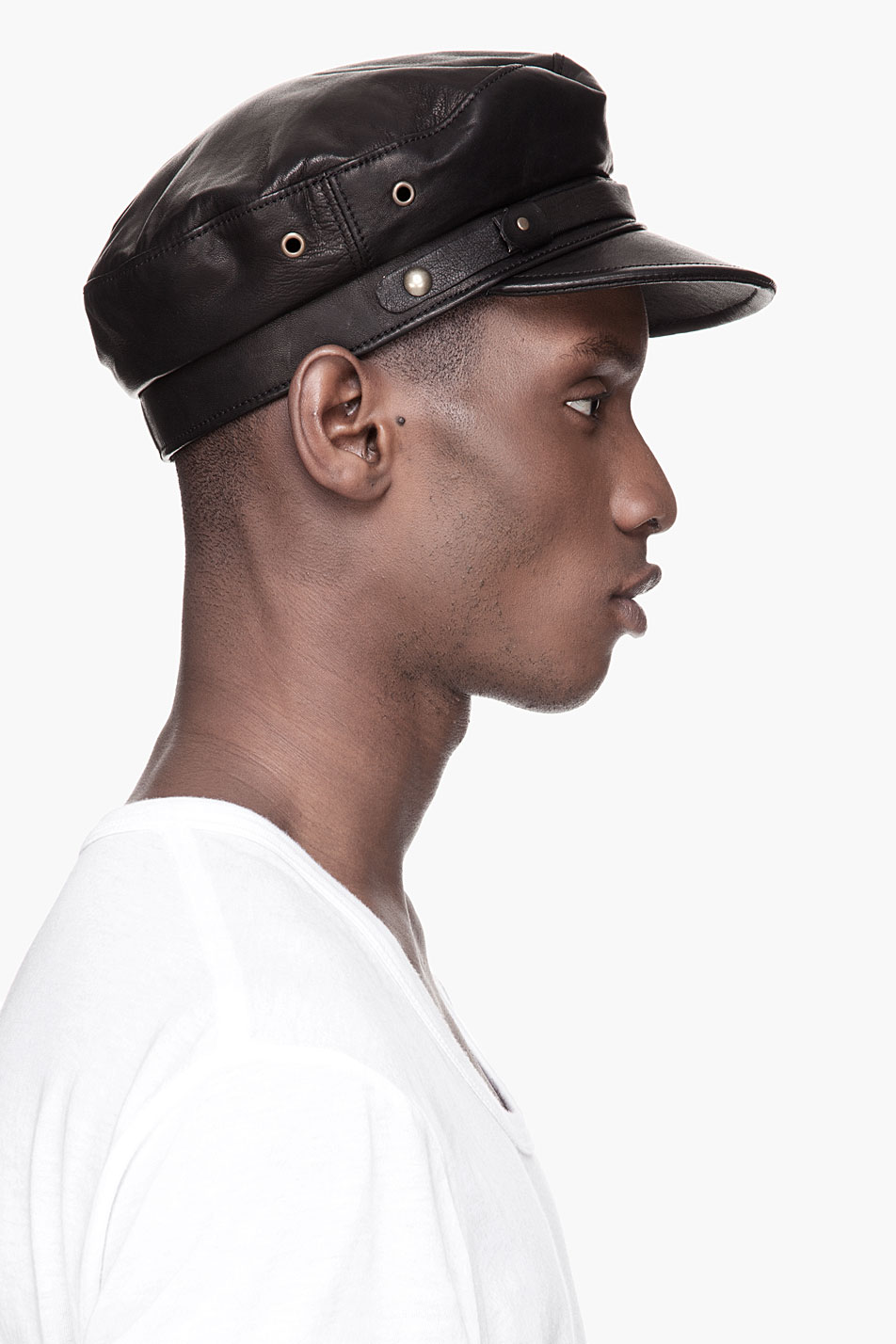 DSquared² Black Nappa Leather Peaked