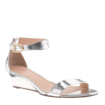 silver low wedge