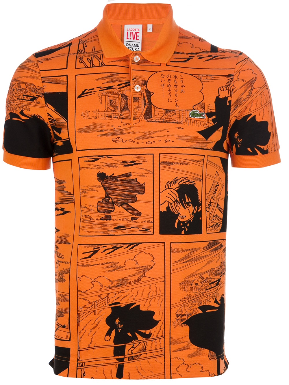 Lacoste Cartoon Print Polo Shirt in Orange for Men | Lyst