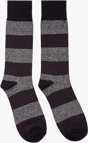 Marc By Marc Jacobs Metallic Silver Striped Lurex cotton Socks in ...
