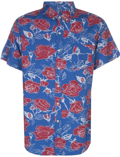 Obey Wasted Electric Shirt in Blue for Men | Lyst