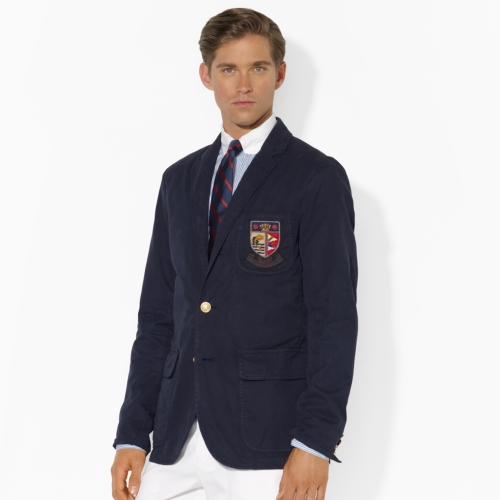 Polo Ralph Lauren Three-button Crest Sport Coat in Blue for Men | Lyst