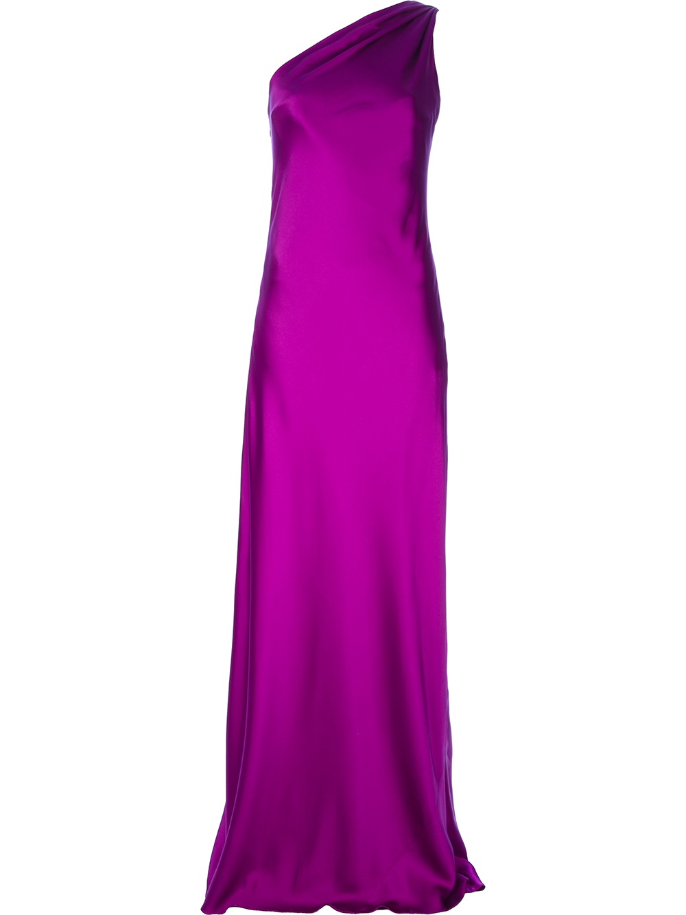 Ralph Lauren One Shoulder Gown in Fuchsia (Purple) | Lyst