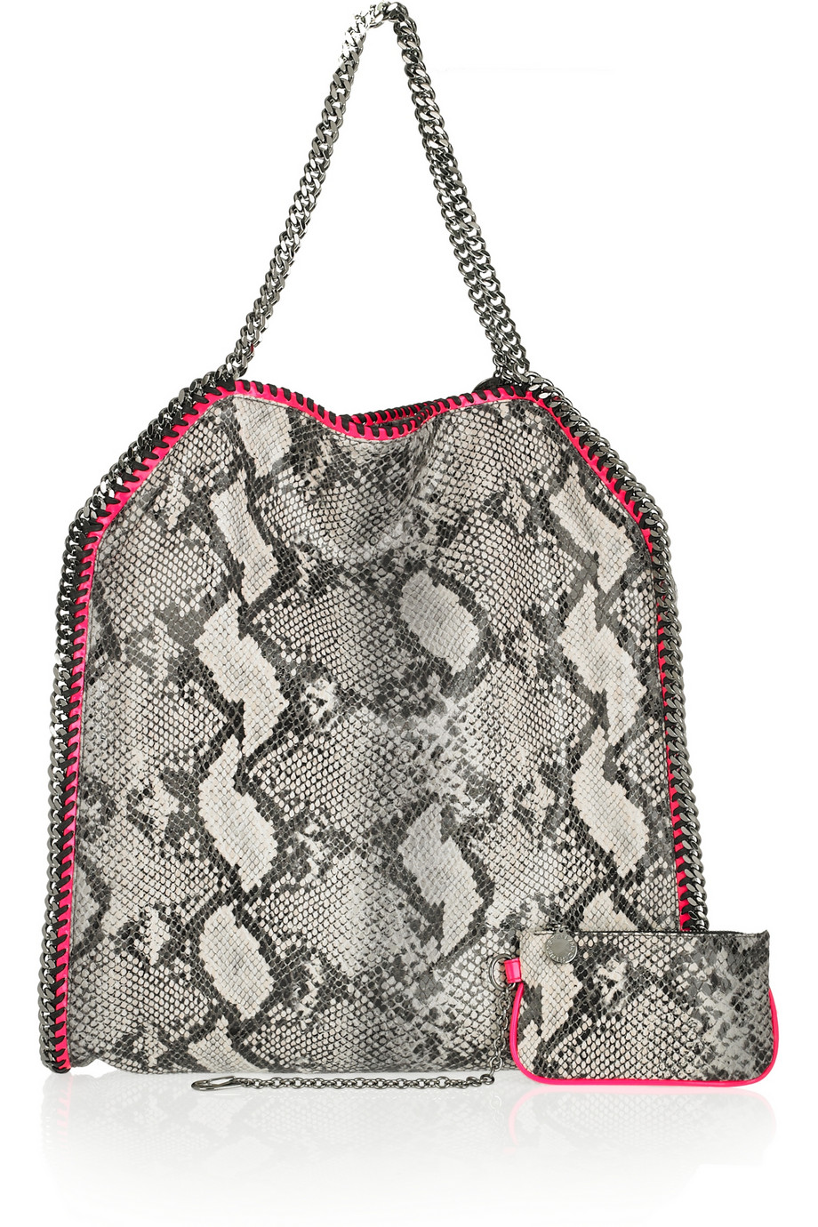 Stella Mccartney Falabella Faux Python Shoulder Bag In