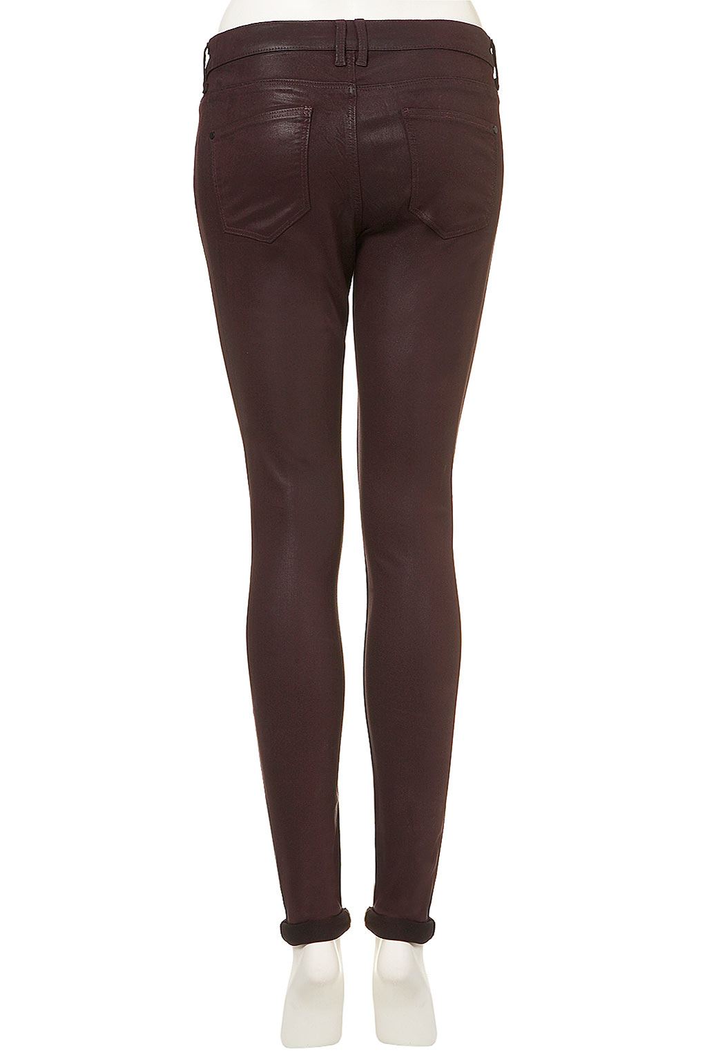 topshop coated leigh jeans