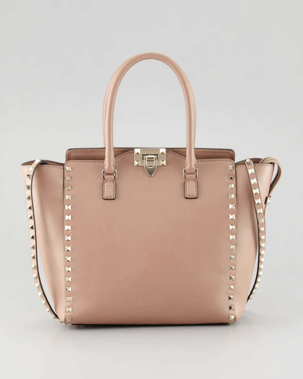 valentino rockstud double handle bag