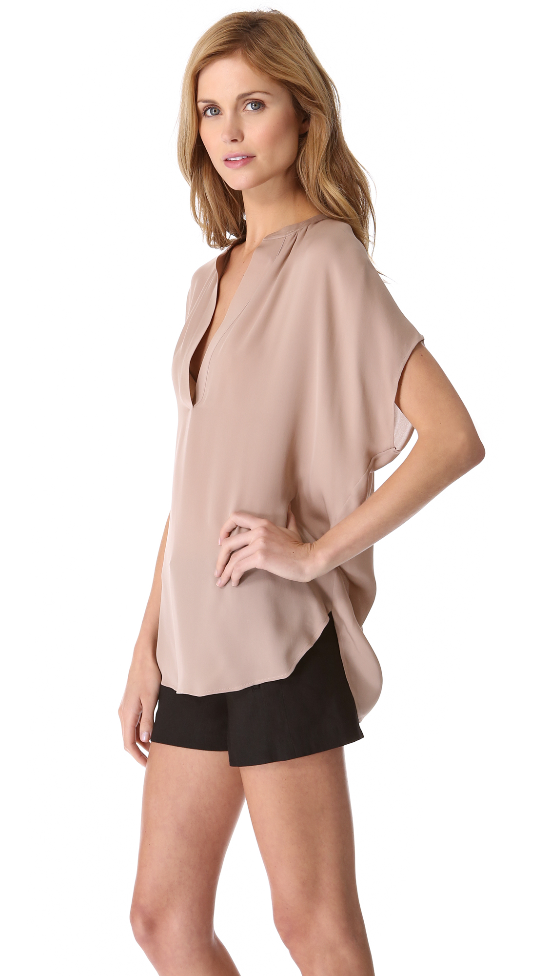 vince cap sleeve popover