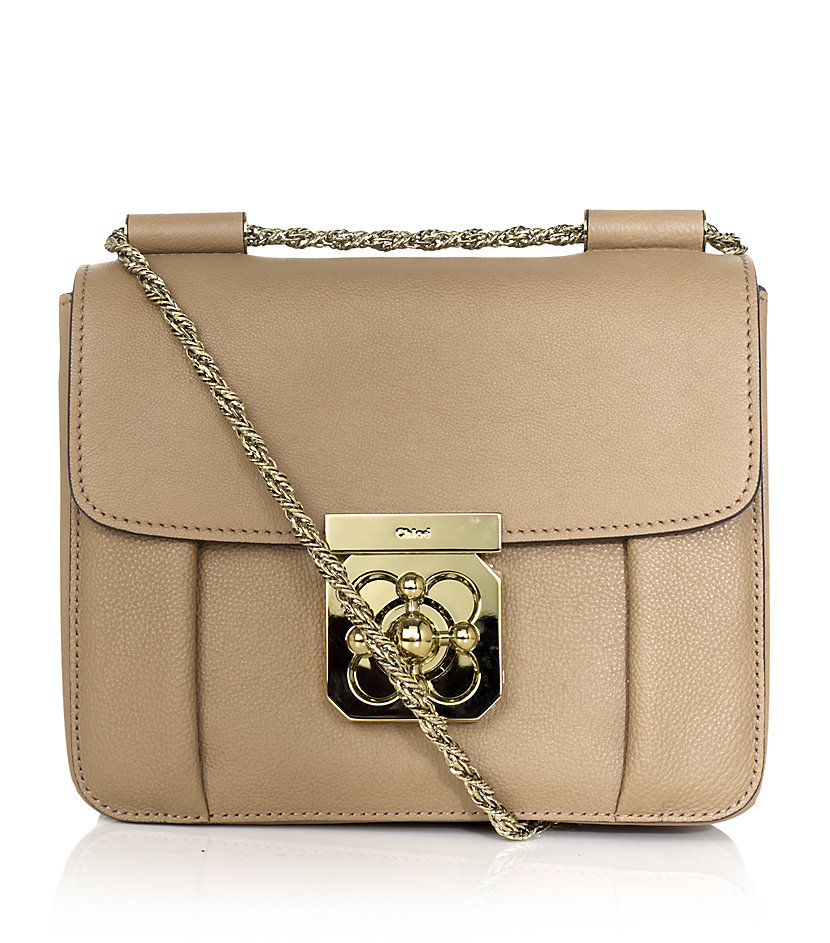 Chlo Small Elsie Shoulder Bag in Brown (gold) | Lyst  