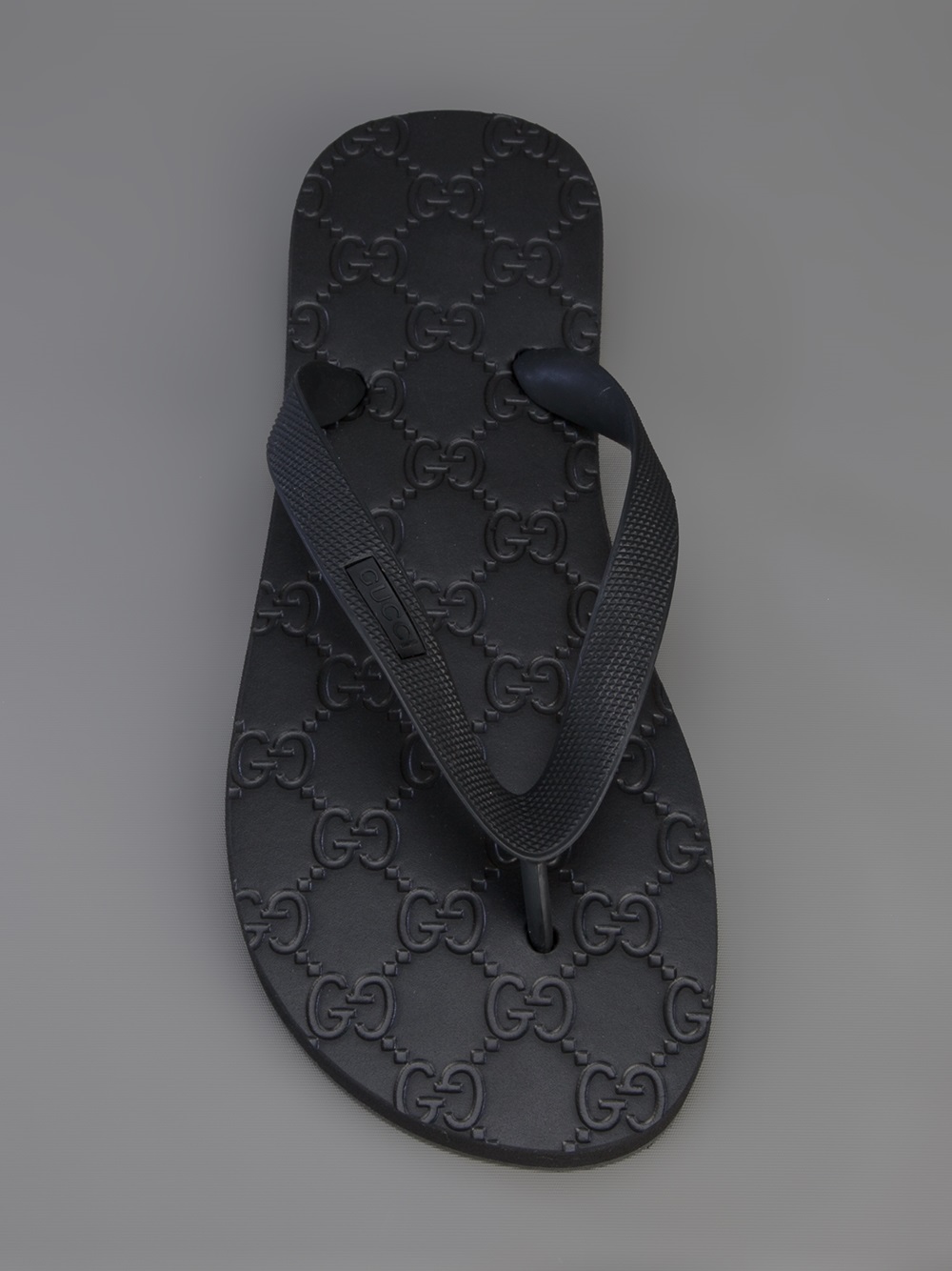 Gucci Monogram Flip Flop in Black Lyst