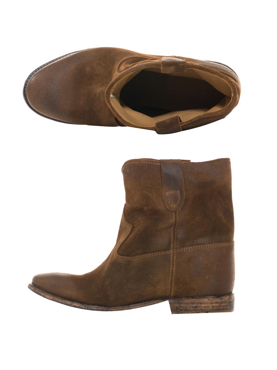 Isabel Marant Cristi Wedge Boots in Brown | Lyst