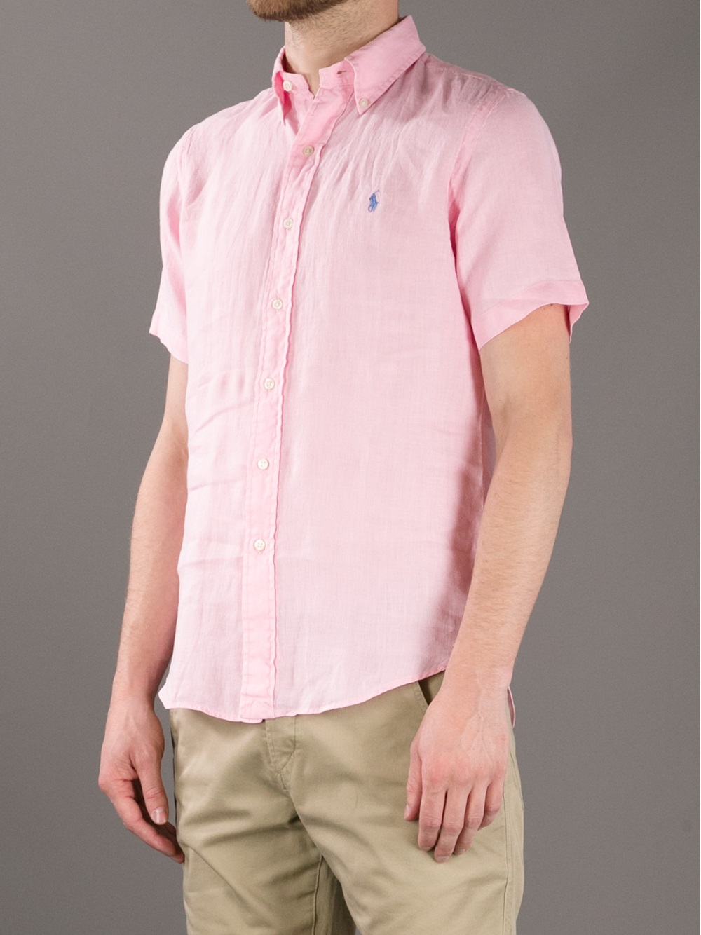 pink polo button up