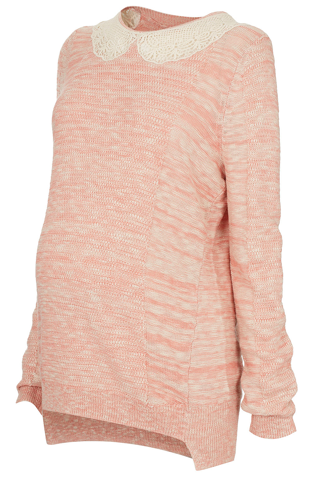 Lyst Maternity Lace Collar Jumper in Pink